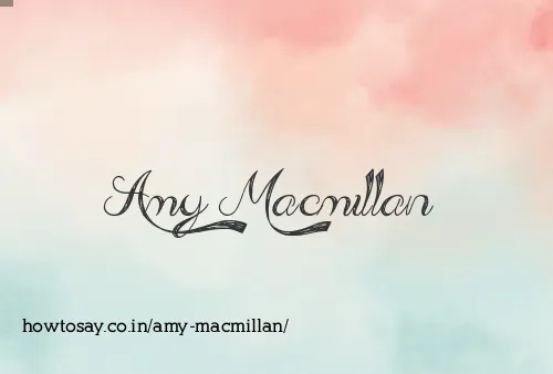 Amy Macmillan