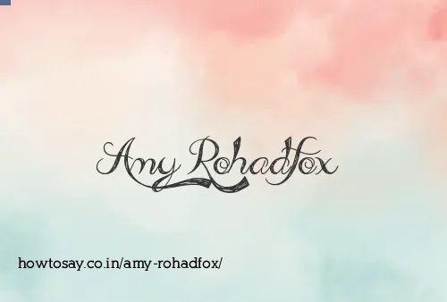 Amy Rohadfox