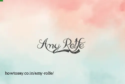Amy Rolfe