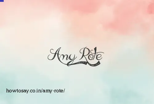 Amy Rote