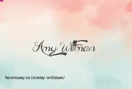 Amy Wittman