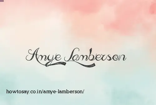 Amye Lamberson