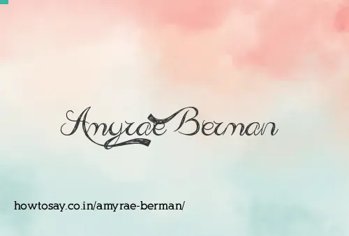 Amyrae Berman