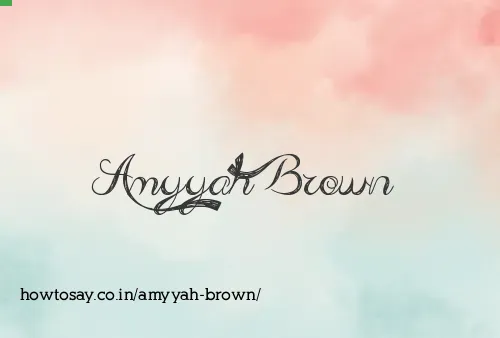 Amyyah Brown