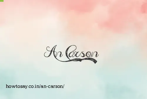 An Carson