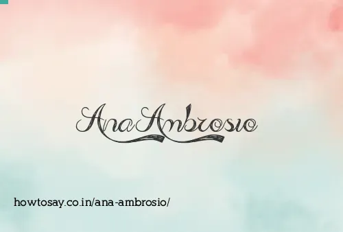 Ana Ambrosio