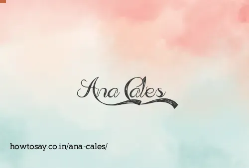 Ana Cales
