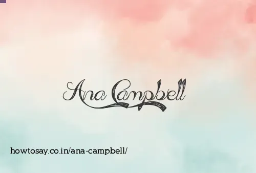 Ana Campbell