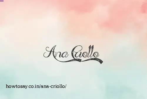 Ana Criollo