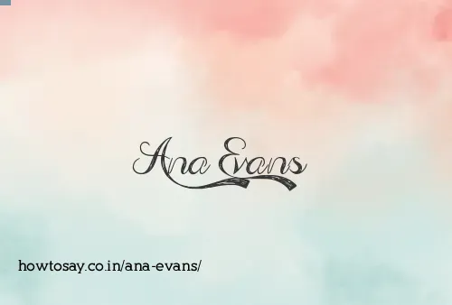 Ana Evans
