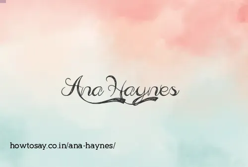 Ana Haynes