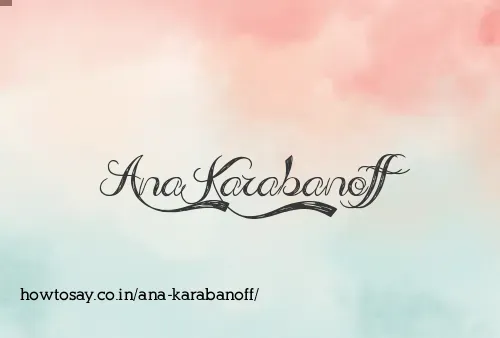 Ana Karabanoff