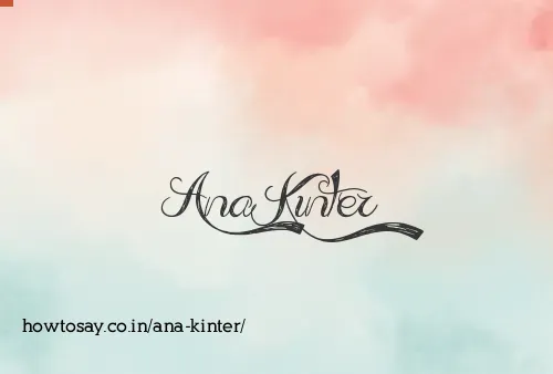 Ana Kinter