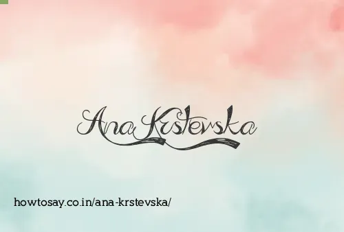 Ana Krstevska
