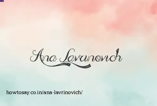 Ana Lavrinovich