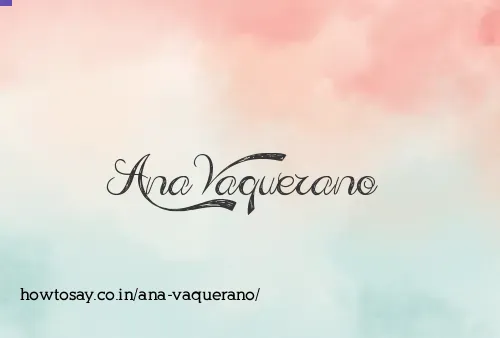 Ana Vaquerano
