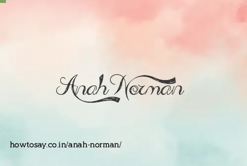 Anah Norman