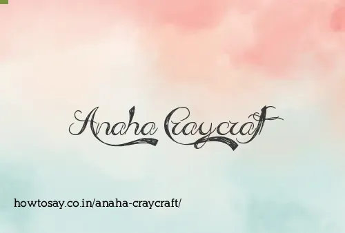Anaha Craycraft