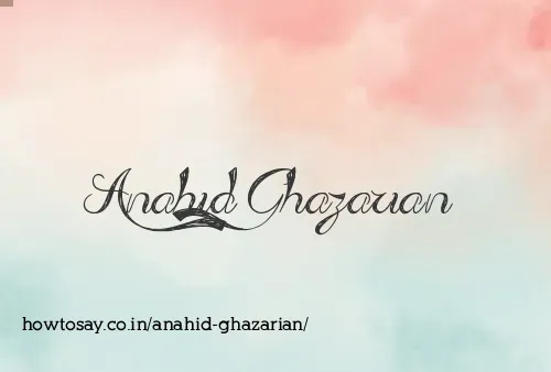 Anahid Ghazarian