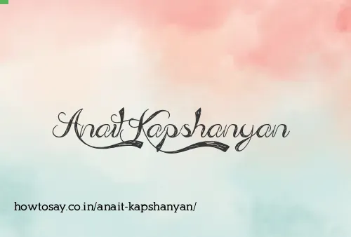 Anait Kapshanyan