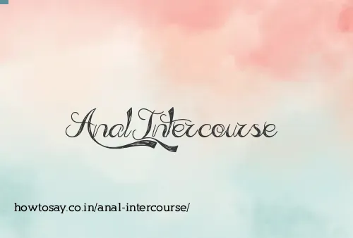 Anal Intercourse