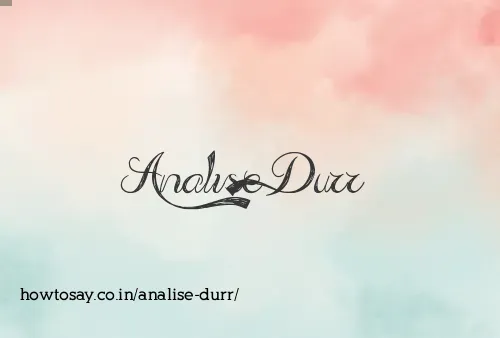 Analise Durr