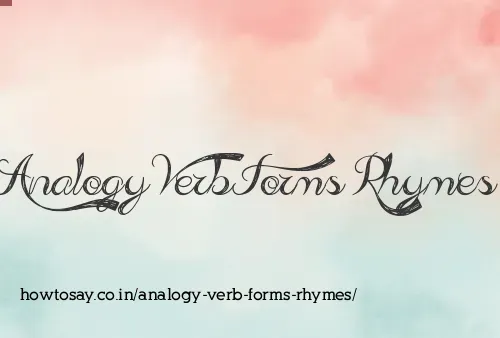 Analogy Verb Forms Rhymes