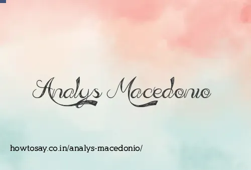 Analys Macedonio
