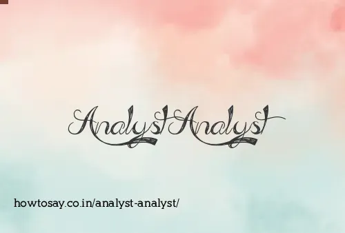 Analyst Analyst