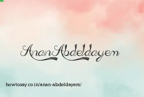 Anan Abdeldayem