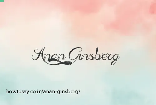 Anan Ginsberg