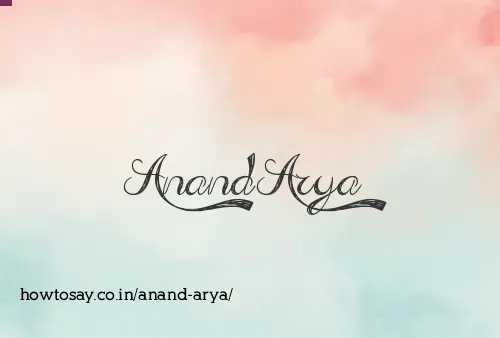 Anand Arya