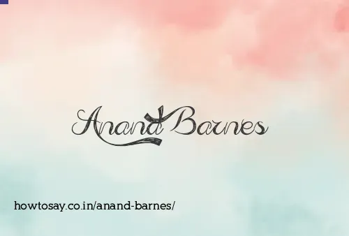 Anand Barnes
