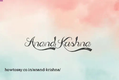 Anand Krishna