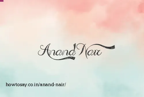 Anand Nair