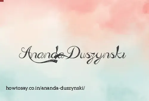 Ananda Duszynski