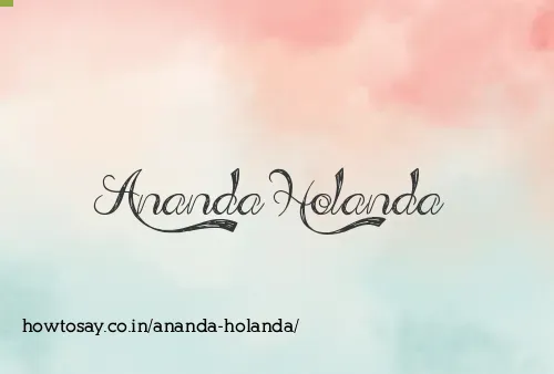 Ananda Holanda