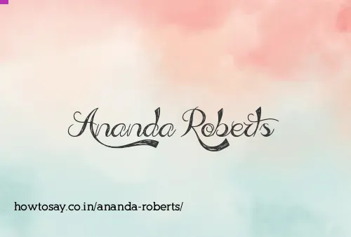 Ananda Roberts