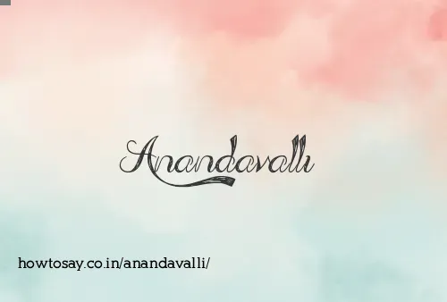 Anandavalli