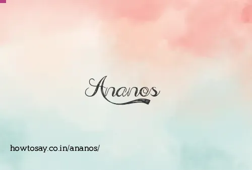 Ananos