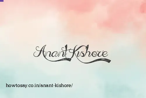 Anant Kishore