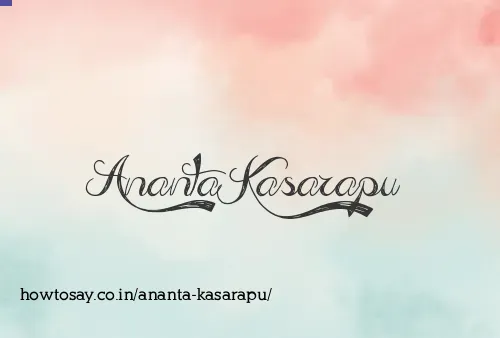 Ananta Kasarapu