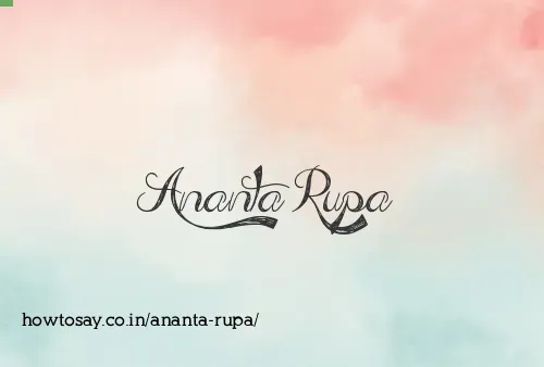 Ananta Rupa