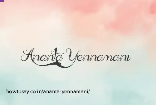 Ananta Yennamani