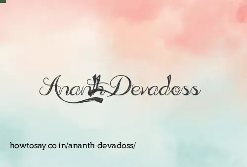 Ananth Devadoss