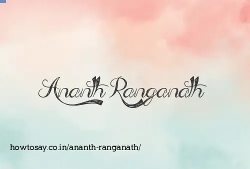 Ananth Ranganath