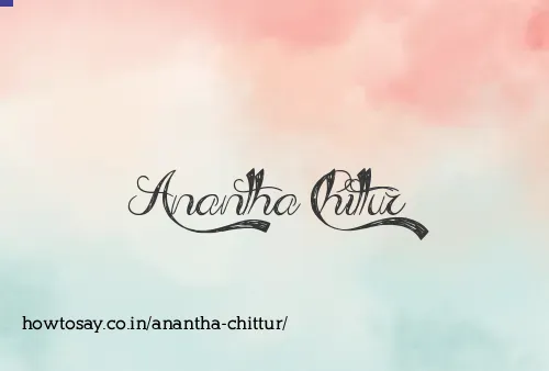 Anantha Chittur