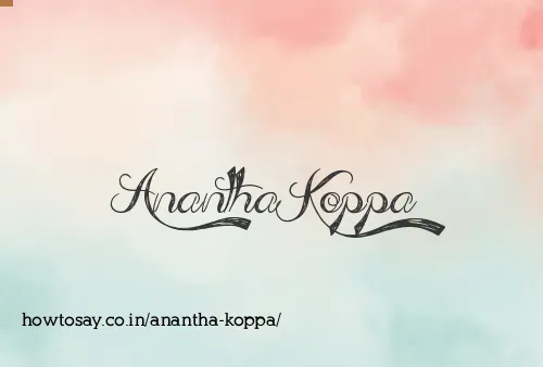 Anantha Koppa