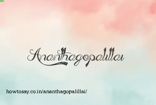 Ananthagopalillai