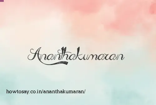 Ananthakumaran